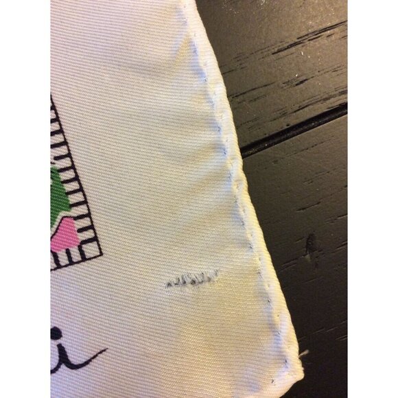 Mod Retro Paoli Geometric Square Scarf Tan Black Yellow Red - Picture 3 of 5